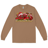 Toasted Coconut Jesus The Reason For The Season Long Sleeve Tee - CowhideDigitalArt