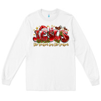 White Jesus The Reason For The Season Long Sleeve Tee - CowhideDigitalArt