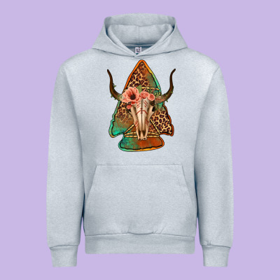 Bullskull Arrowhead Urban Hoodie Designed By Jasminsmagicworld