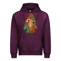 Mauve Wine bullskull arrowhead Urban Hoodie - Jasminsmagicworld