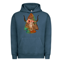 Pigment Midnight Navy bullskull arrowhead Urban Hoodie - Jasminsmagicworld
