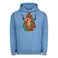 Pigment Pebble Blue bullskull arrowhead Urban Hoodie - Jasminsmagicworld