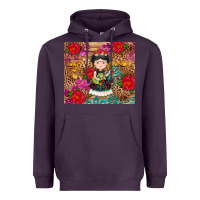 Plum Mexican girl Heavyweight Hoodie - RanaPortraitStore