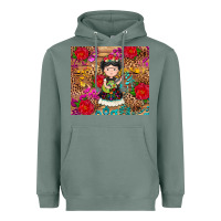 Sage Mexican girl Heavyweight Hoodie - RanaPortraitStore