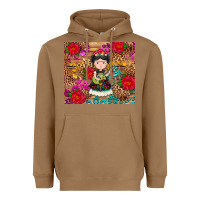 Toasted Coconut Mexican girl Heavyweight Hoodie - RanaPortraitStore