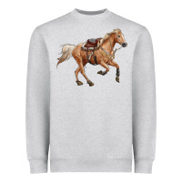 Heather Grey horse body Heavyweight Sweatshirt - RanaPortraitStore