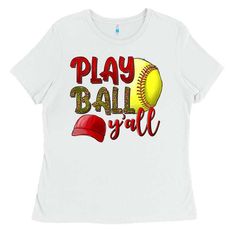 Play Ball Y'all Softball Ladies Tee by BundleAndBundleShop | Teevron