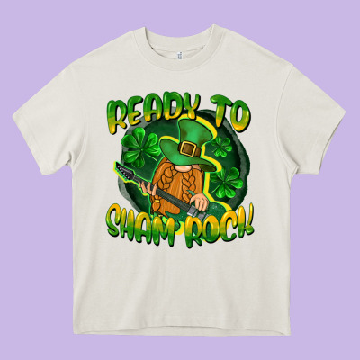 Ready To Sham Rock St. Patrick's Day Heavy Core Tee Designed By Cowgirlartshop