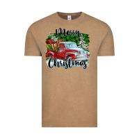 Vintage Coffee Merry Christmas Truck With Gifts Vintage Tee - FaDigitalArtStudio