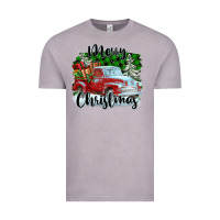 Vintage Zinc Merry Christmas Truck With Gifts Vintage Tee - FaDigitalArtStudio