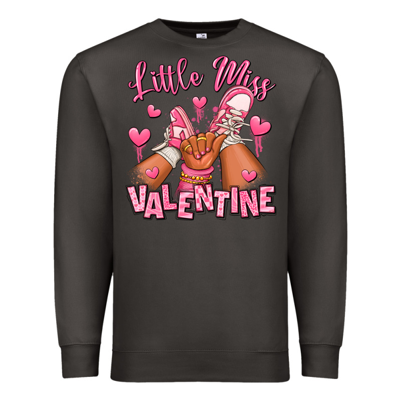 Little Miss Valentine Afro Kid Sneakers Premium Sweatshirt by RanaPortraitStore | Teevron