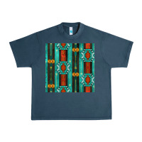 Midnight Navy native american aztec seamless pattern 5 Urban Heavy Tee - BundleAndBundleShop