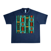Navy native american aztec seamless pattern 5 Urban Heavy Tee - BundleAndBundleShop