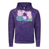 Cloud Purple peppa pig family Vintage Hoodie - artisFamous