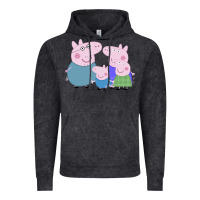 Vintage Black peppa pig family Vintage Hoodie - artisFamous