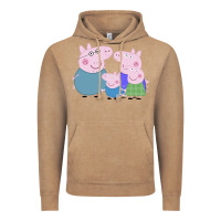 Vintage Coffee peppa pig family Vintage Hoodie - artisFamous