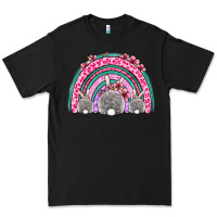 Black Easter bunny rainbow Premium Tee - OliviaCreatesArt