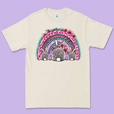 Easter Bunny Rainbow Premium Tee Designed By Oliviacreatesart