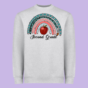 Second Grade Rainbow Heavyweight Sweatshirt Designed By Ranaportraitstore