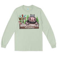 Matcha IWant Hippopota maps For Christmas Long Sleeve Tee - CowhideDigitalArt