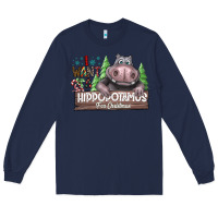 Navy IWant Hippopota maps For Christmas Long Sleeve Tee - CowhideDigitalArt