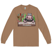 Toasted Coconut IWant Hippopota maps For Christmas Long Sleeve Tee - CowhideDigitalArt