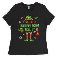 Black im the gamer elf Ladies Tee - FaDigitalArtStudio