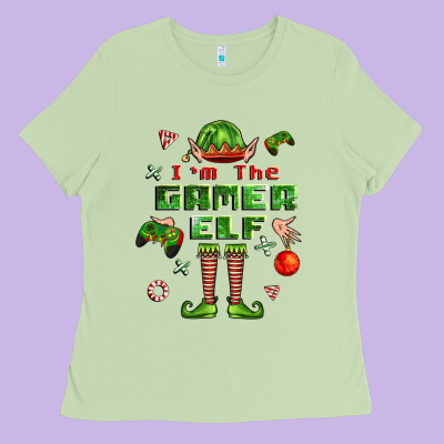Im The Gamer Elf Ladies Tee Designed By Fadigitalartstudio