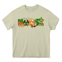 Mossy St. Patrick's Day Nurse with gnome Heavy Core Tee - HowdyJamesFarm