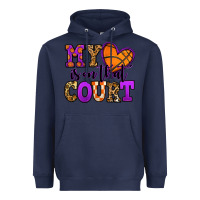 Navy my heart is on that court basketball Heavyweight Hoodie - Jasminsmagicworld