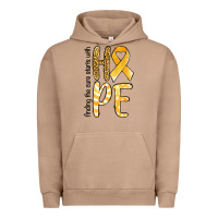 Pigment Burro finding the cure starts with hope childhood cancer awareness Urban Hoodie - Jasminsmagicworld
