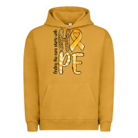 Pigment Peanut Butter finding the cure starts with hope childhood cancer awareness Urban Hoodie - Jasminsmagicworld