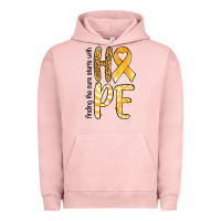 Pigment Salmon finding the cure starts with hope childhood cancer awareness Urban Hoodie - Jasminsmagicworld
