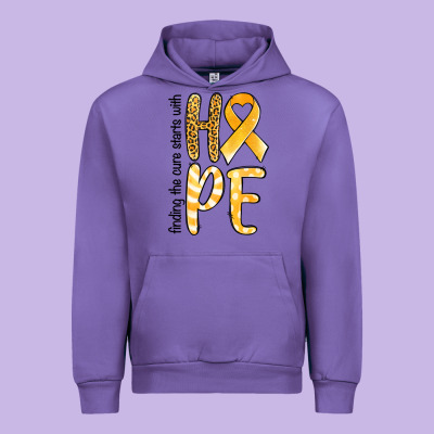 Finding The Cure Starts With Hope Childhood Cancer Awareness Urban Hoodie Designed By Jasminsmagicworld