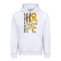 White finding the cure starts with hope childhood cancer awareness Urban Hoodie - Jasminsmagicworld