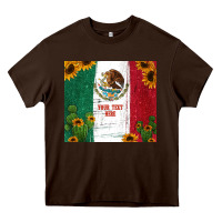 Chocolate Brown preview cactus sunflower mexican flag Heavy Core Tee - Jasminsmagicworld