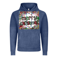 Vintage Denim merry Christmas Vintage Hoodie - CowhideDigitalArt