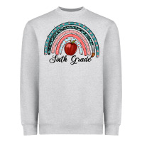 Heather Grey sixth grade rainbow Heavyweight Sweatshirt - RanaPortraitStore