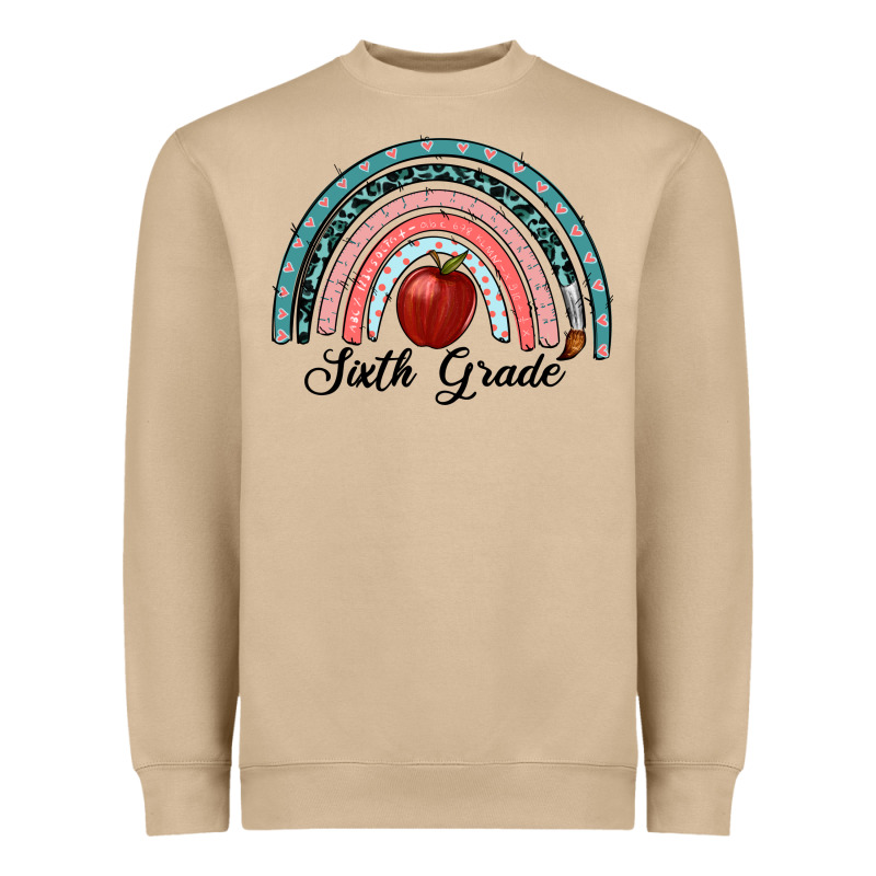 Sixth Grade Rainbow Heavyweight Sweatshirt by RanaPortraitStore | Teevron