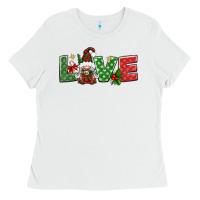 White love christmas gnome Ladies Tee - BundleAndBundleShop