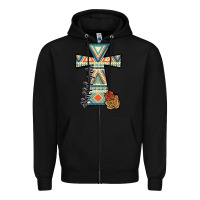 Black halleluljah aztec cross Zipper Hoodie - JahusDesignShop