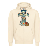 Sandshell halleluljah aztec cross Zipper Hoodie - JahusDesignShop