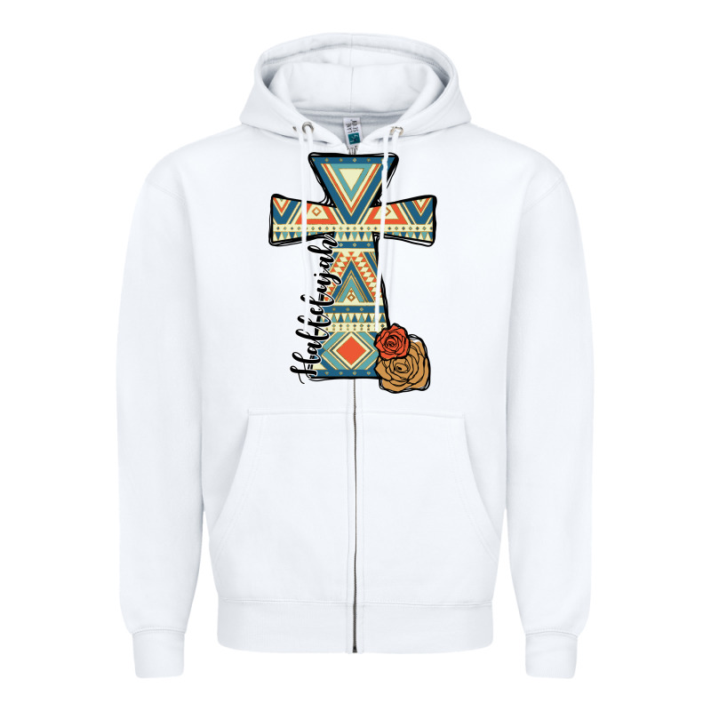 Halleluljah Aztec Cross Zipper Hoodie by JahusDesignShop | Teevron
