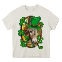 Cream St. Patrick's day Donkey Heavy Core Tee - CowGirlArtShop