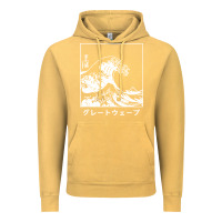 Vintage Mustard the great wave off kanagawa Vintage Hoodie - artisFamous