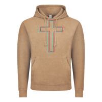 Vintage Coffee A Neon Christian Cross Vintage Hoodie - artisFamous