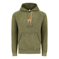 Vintage Olive Giraffe Vintage Hoodie - artisFamous