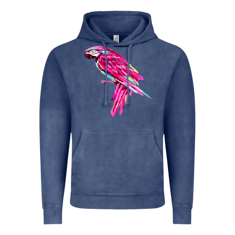 Pink Parrot T-shirts Vintage Hoodie by artisFamous | Teevron