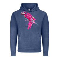 Vintage Denim pink parrot T-shirts Vintage Hoodie - artisFamous