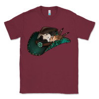Burgundy cowhide flowers cowboy hat Classic Tee - Jasminsmagicworld